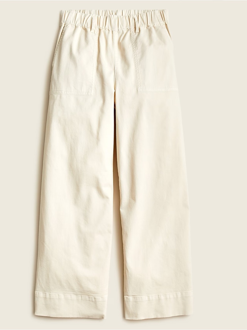 J Crew wide leg pull on chino in creme extra large tall